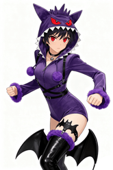 Adorable Purple Pokemon Espeon Cosplay Plush Pajamas for Women - Coscosmos